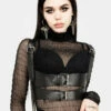 YHU1 Exorcism Double Belt Harness -Cheap Disturbia Shop AW21YH379 EXORCISM DOUPLE BELT HARNESS 008 800x