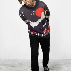 BET1 Faraway Unisex Mock Neck Jumper 14 BET1 Faraway Unisex Mock Neck Jumper -Cheap Disturbia Shop AW22B181 Faraway Oversized Jumper 003 800x