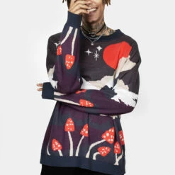 BET1 Faraway Unisex Mock Neck Jumper 15 BET1 Faraway Unisex Mock Neck Jumper -Cheap Disturbia Shop AW22B181 Faraway Oversized Jumper 006 800x