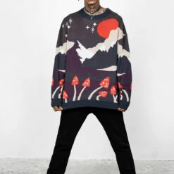 BET1 Faraway Unisex Mock Neck Jumper 13 BET1 Faraway Unisex Mock Neck Jumper -Cheap Disturbia Shop AW22B181 Faraway Oversized Jumper 008 800x