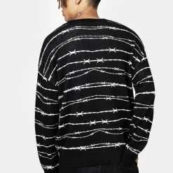 BET1 Barbed Longline Crew Neck Jumper -Cheap Disturbia Shop AW22B184 Barbed Longline Crew Neck Jumper 001 4ab6c620 cd85 445c b728 e8d53210f1df 800x