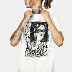 DMT1 Morbid Vintage Off White Washed T-Shirt -Cheap Disturbia Shop AW22DM154 Morbid Vintage Off White Washed T Shirt 004 800x
