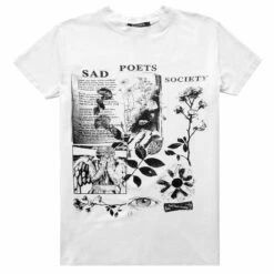 DMT1 Sad Poets Vintage Off White Washed T-Shirt -Cheap Disturbia Shop AW22DM156 Sad Poets Vintage Off White Washed T Shirt 01 800x