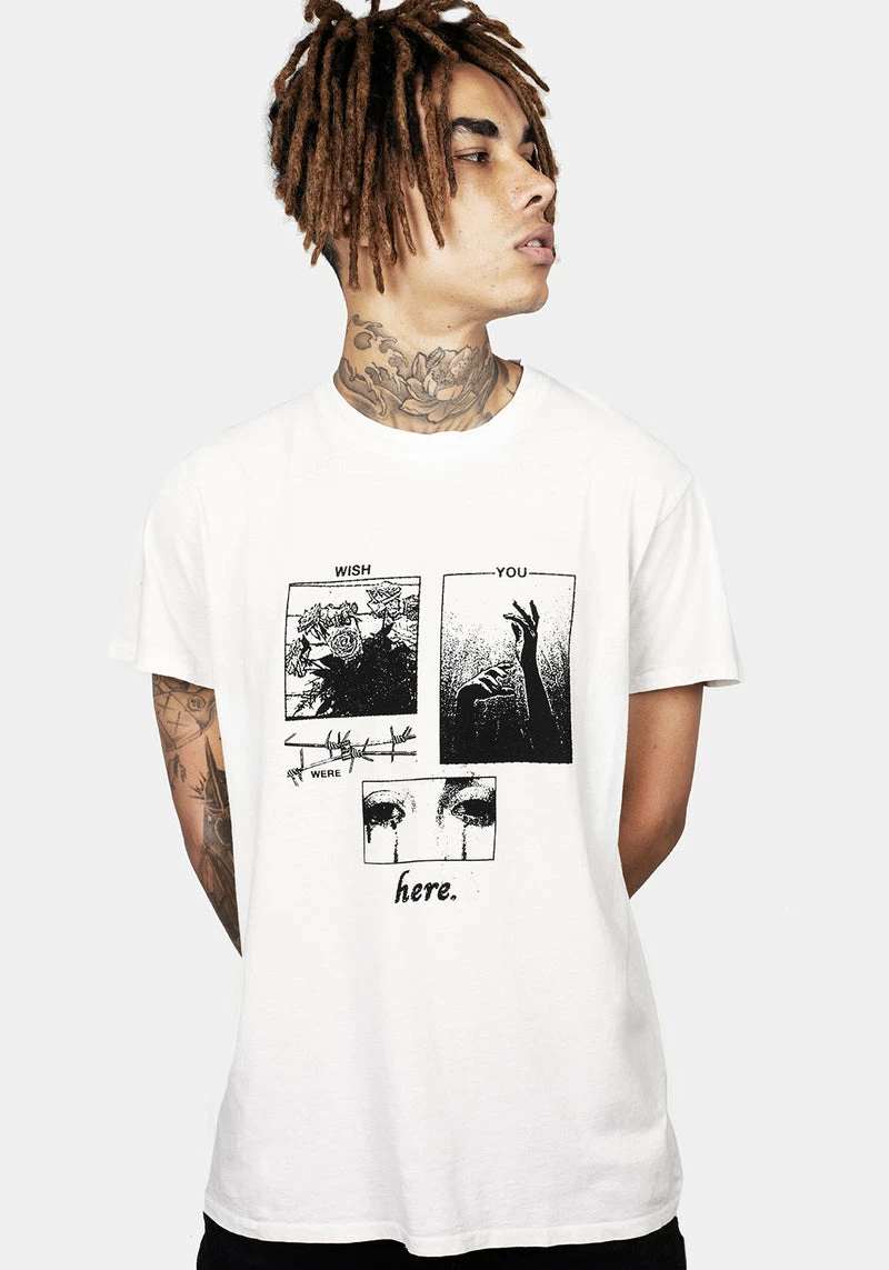 DMT1 Wish Vintage Off White Washed T-Shirt - Image 4