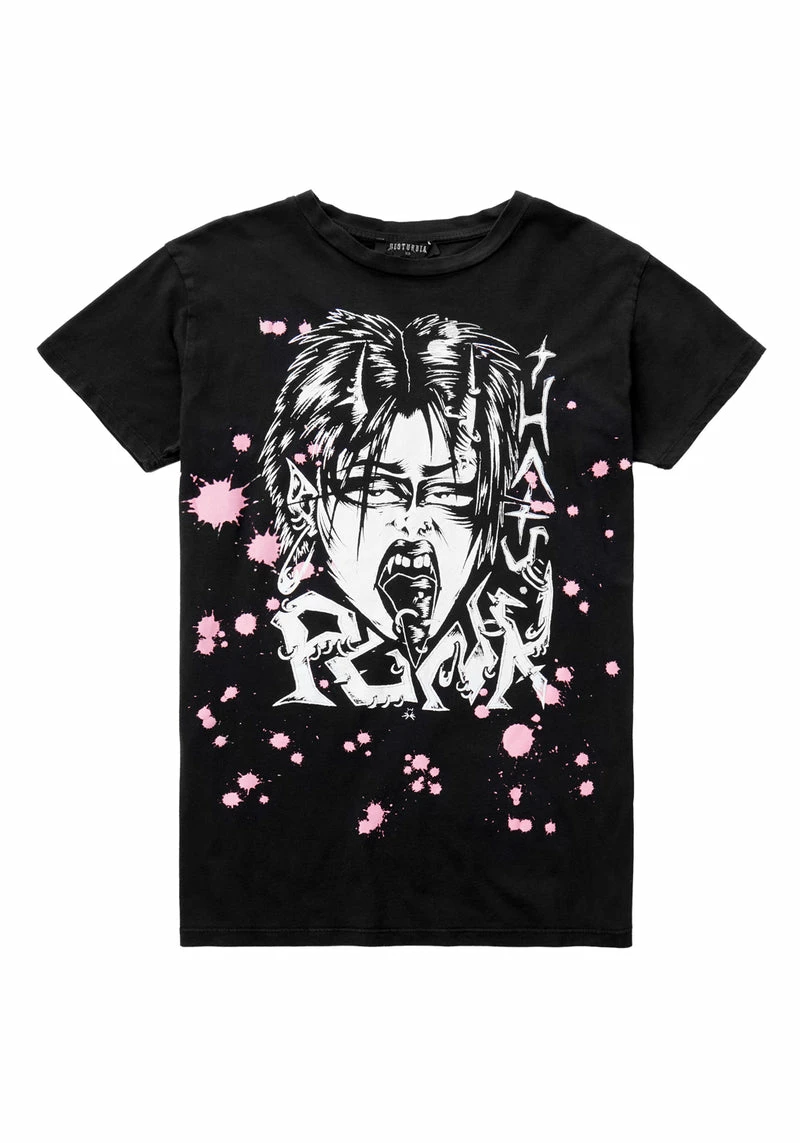 DMT1 Punk Vintage Black Washed T-Shirt 8 DMT1 Punk Vintage Black Washed T-Shirt - Image 6