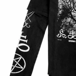 DMT1 Infernal Layered Long Sleeve T-Shirt -Cheap Disturbia Shop AW22DM244Infernal Layered Mens Long Sleeve T Shirt 2 800x