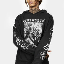 DMT1 Infernal Relaxed Fit Hoody -Cheap Disturbia Shop AW22DM245 INFERNAL RELAXED FIT UNISEX HOODY 002 800x