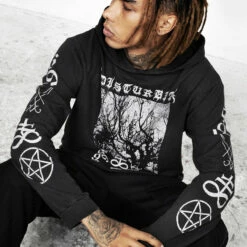 DMT1 Infernal Relaxed Fit Hoody -Cheap Disturbia Shop AW22DM245 INFERNAL RELAXED FIT UNISEX HOODY 008 800x