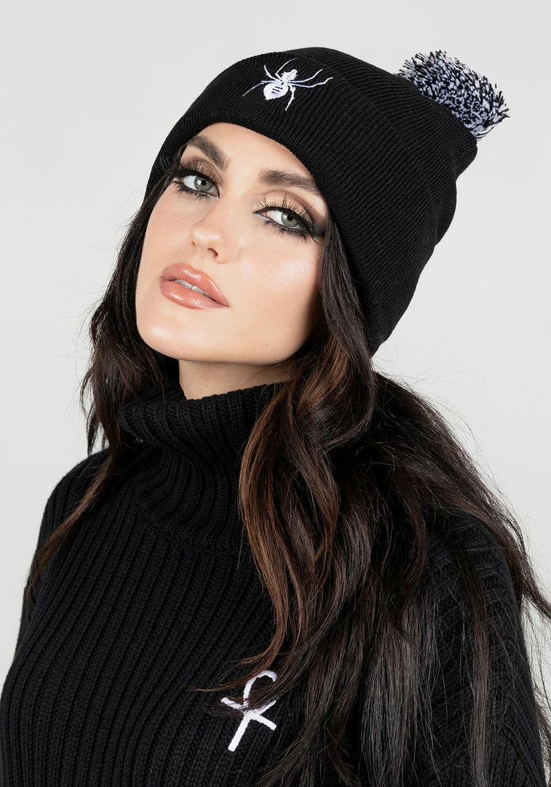 HXC1 Spinneret Embroidered Pom Pom Beanie 8 HXC1 Spinneret Embroidered Pom Pom Beanie - Image 6