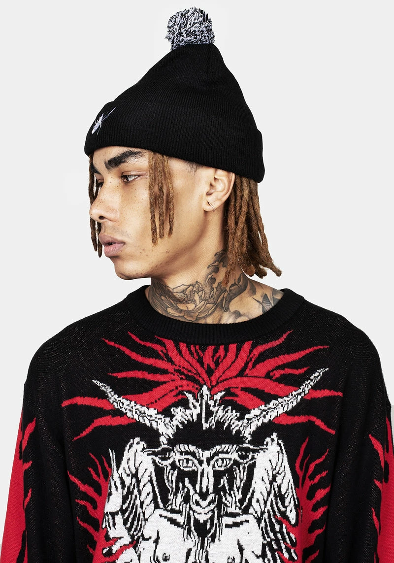 HXC1 Spinneret Embroidered Pom Pom Beanie 11 HXC1 Spinneret Embroidered Pom Pom Beanie - Image 9