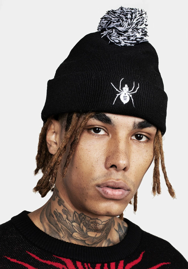 HXC1 Spinneret Embroidered Pom Pom Beanie 10 HXC1 Spinneret Embroidered Pom Pom Beanie - Image 8