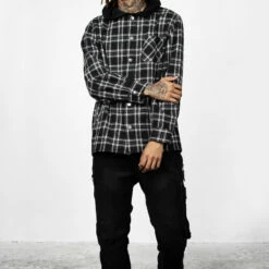LVT1 Viretta Plaid Overshirt -Cheap Disturbia Shop AW22LV02M VIRETTA PLAID OVERSHIRT 008 800x