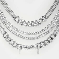 TOU1 Teeth Layered Multichain Necklace -Cheap Disturbia Shop AW22TS33 Teeth Layered Multichain Necklace XJ 800x