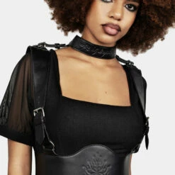 CHI1 Nienna Choker Harness -Cheap Disturbia Shop AW22YH84 Nienna Chocker Harness 007 800x