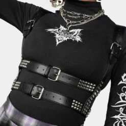 YHU1 Infinity Studded Harness -Cheap Disturbia Shop AW22YH86 Infinity Studded Harness 004 800x