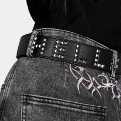 YHU1 Hellbound Studded Jeans Belt -Cheap Disturbia Shop AW22YH89 Hellbound Studded Jean Belt 005 800x