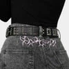 YHU1 Hellbound Studded Jeans Belt -Cheap Disturbia Shop AW22YH89 Hellbound Studded Jean Belt 006 800x