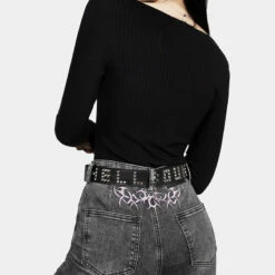 YHU1 Hellbound Studded Jeans Belt -Cheap Disturbia Shop AW22YH89 Hellbound Studded Jean Belt 007 800x
