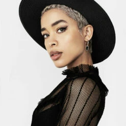 CAF1 RUNE EMBROIDERY BOATER HAT -Cheap Disturbia Shop SS22CA333 Rune Embroidered Boater Hat 002 800x