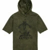 DMT1 Goblins Green Acid Wash Short Sleeved Hoody