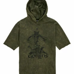 DMT1 Goblins Green Acid Wash Short Sleeved Hoody