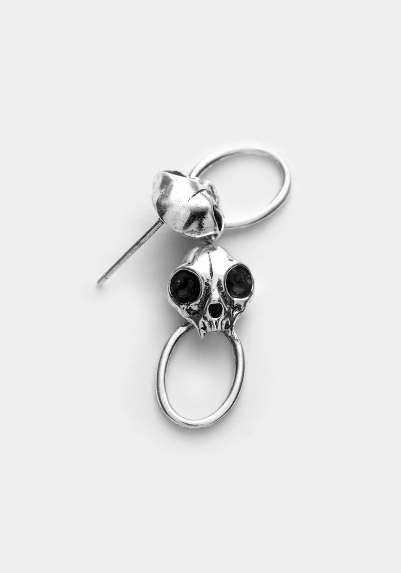 TOU1 Sphynx Silver Hoop Earrings 6 TOU1 Sphynx Silver Hoop Earrings - Image 4