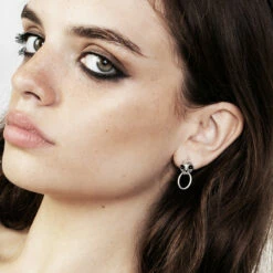 TOU1 Sphynx Silver Hoop Earrings 10 TOU1 Sphynx Silver Hoop Earrings -Cheap Disturbia Shop SS22TS03 Sphynx Silver Hoop Earrings 001 800x