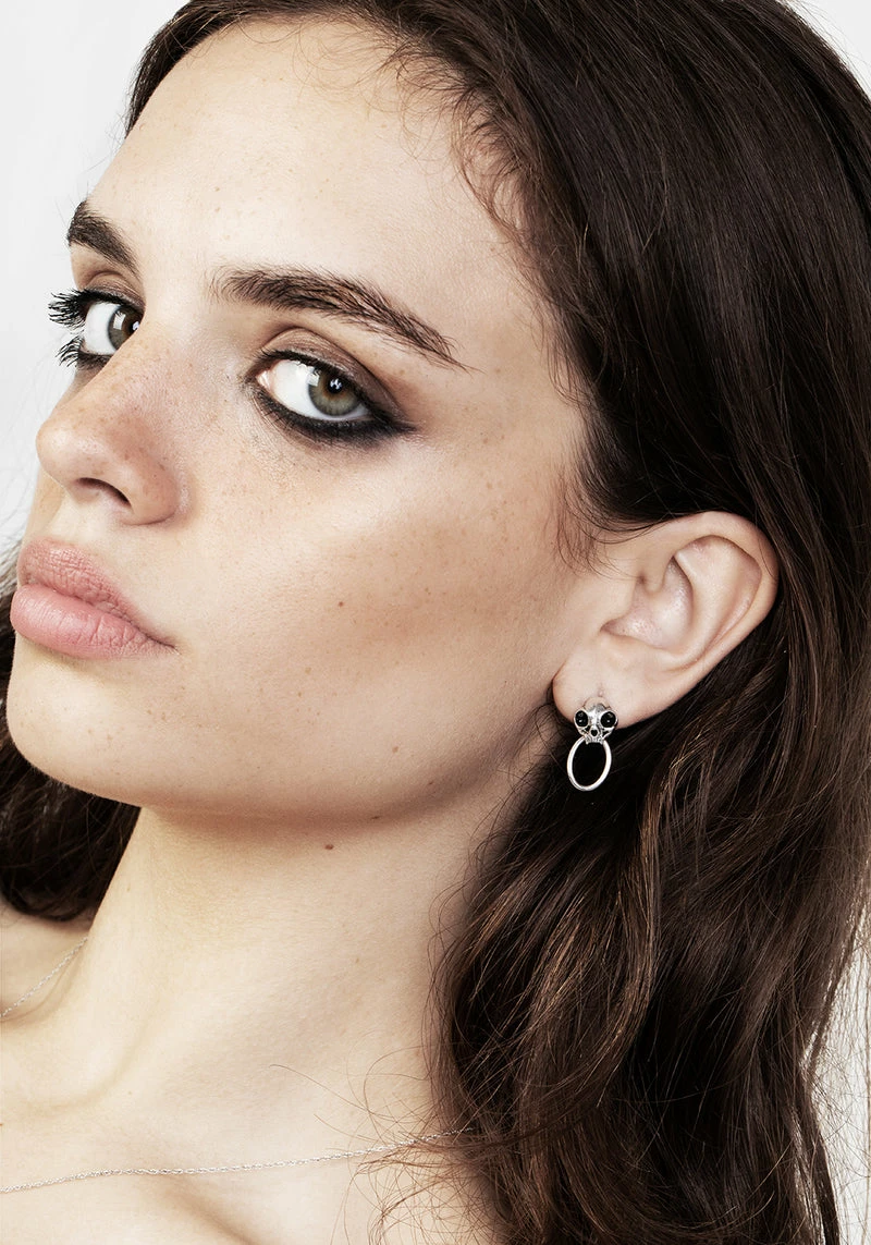 TOU1 Sphynx Silver Hoop Earrings 5 TOU1 Sphynx Silver Hoop Earrings - Image 3