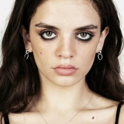 TOU1 Sphynx Silver Hoop Earrings 12 TOU1 Sphynx Silver Hoop Earrings -Cheap Disturbia Shop SS22TS03 Sphynx Silver Hoop Earrings 003 800x