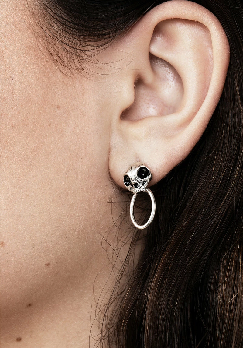 TOU1 Sphynx Silver Hoop Earrings 4 TOU1 Sphynx Silver Hoop Earrings - Image 2