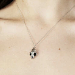 TOU1 Sphynx Silver Pendant Necklace