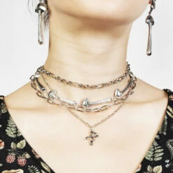 TOU1 Lazarus Multi-Chain Necklace -Cheap Disturbia Shop SS22TS12 Lazarus Multichain Necklace 004 800x