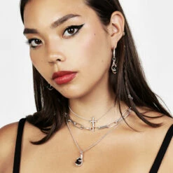 TOU1 Dragon Egg Multi-Chain Necklace -Cheap Disturbia Shop SS22TS22 Dragon Egg MultiChain Necklace 006 800x