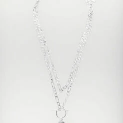 TOU1 Ouroboros Black Onyx Multi Chain Necklace -Cheap Disturbia Shop SS22TS32 Ouroboros Moonstone Multi Chain Necklace l 800x