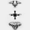 TOU1 Morbid Ring Set -Cheap Disturbia Shop SS22TS34 Morbid Ring Set STACKED 800x