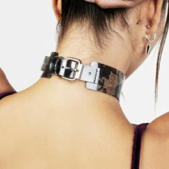 YHU1 GOTHITA PU LACE CHOKER 13 YHU1 GOTHITA PU LACE CHOKER -Cheap Disturbia Shop SS22YH195 Gothita PU Lace Chocker 001 800x