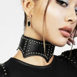 YHU1 SELENE STUDDED CHOKER -Cheap Disturbia Shop SS22YH197 Selene Studded Chocker4 800x