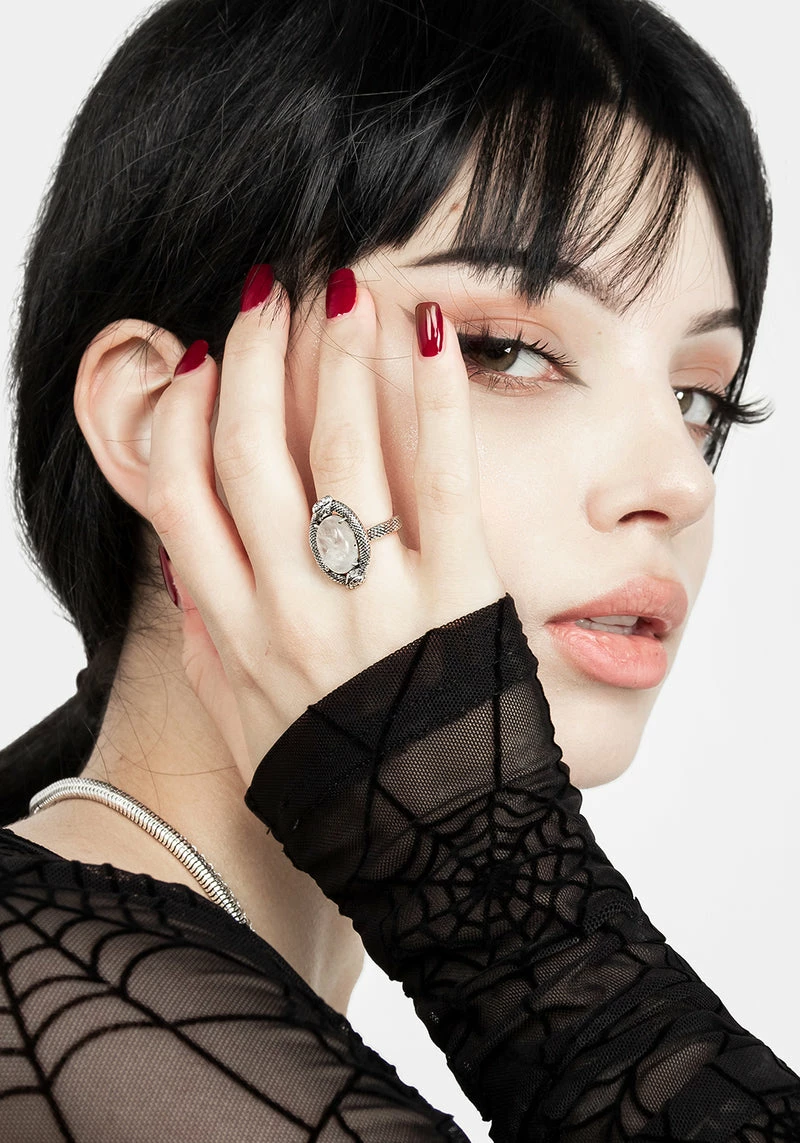 TOU1 SERPENT MOONSTONE RING 6 TOU1 SERPENT MOONSTONE RING - Image 5