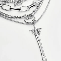 TOU1 SWORD MULTICHAIN NECKLACE -Cheap Disturbia Shop TSDIS062 SWORD MULTICHAIN NECKLACE 009 800x